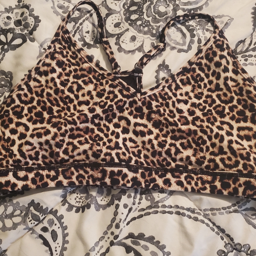 Zyia Grid Bra leopard print
